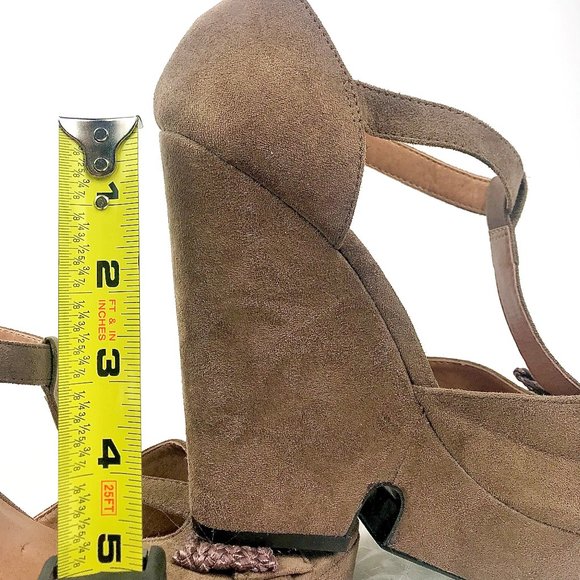 CROWN VINTAGE Platform Wedges, Brown, Size 8M - Picture 6 of 8